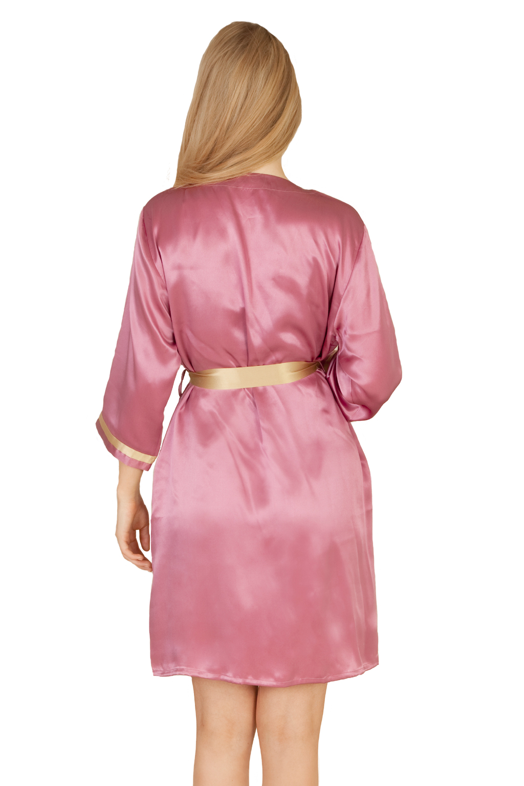 Empire Rose Silk Dressing Gown